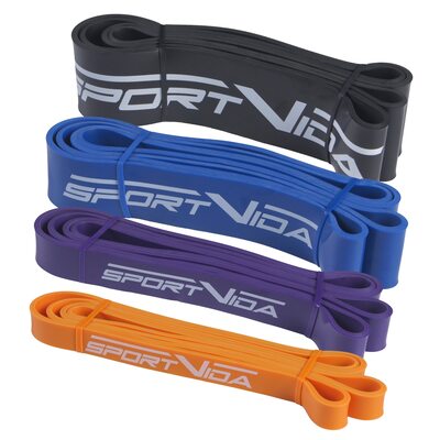 Резинка для подтягиваний (силовая лента) SportVida Power Band 4 шт 12-46 кг SV-HK004-5678