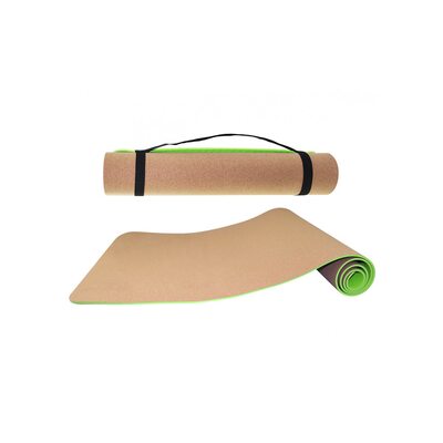Коврик для йоги и фитнеса SportVida TPE+Cork 0.4 см SV-HK0317