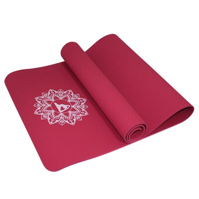 Коврик для йоги и фитнеса SportVida TPE 6 мм SV-HK0343 Red
