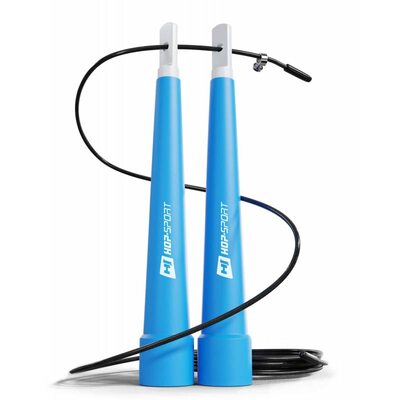 Скакалка Crossfit с пластиковыми ручками Hop-Sport HS-P010JR голубая