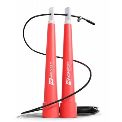 Скакалка Crossfit с пластиковыми ручками Hop-Sport HS-P010JR красная
