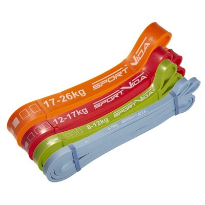 Резинка для подтягиваний (силовая лента) SportVida Power Band 4 шт 0-26 кг SV-HK0190-2