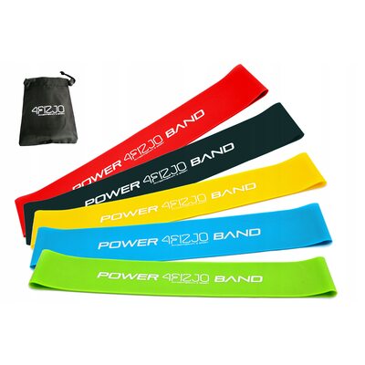Фитнес резинка для ног и ягодиц эластичная 4FIZJO Mini Power Band 5 шт 4FJ1110