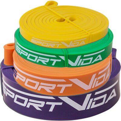 Резинка для подтягиваний (силовая лента) SportVida Power Band 4 шт 0-26 кг SV-HK004-3456