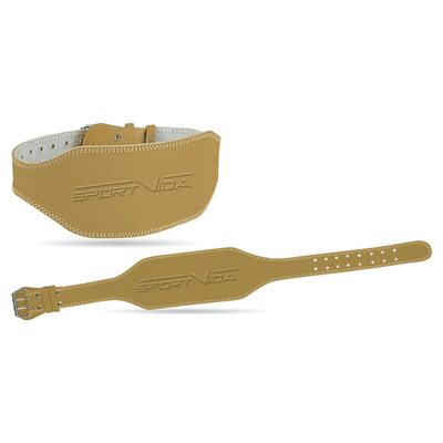 Пояс для тяжелой атлетики кожаный SportVida SV-AG0056 (XXL) Beige