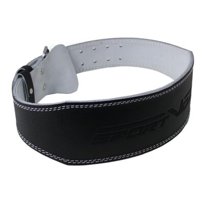 Пояс для тяжелой атлетики с экокожи SportVida SV-AG0079 (XXL) Black