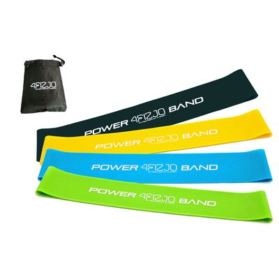 Фитнес резинка для ног и ягодиц эластичная 4FIZJO Mini Power Band 4 шт 4FJ1042