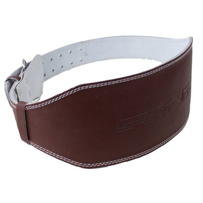 Пояс для тяжелой атлетики с экокожи SportVida SV-AG0064 (XXL) Braun