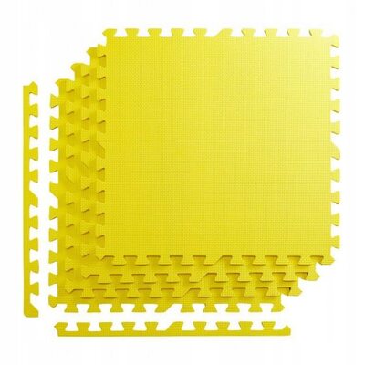 Напольное покрытие для спортзала мат-пазл (ласточкин хвост) 4FIZJO Mat Puzzle EVA 120 x 120 x 1 cм 4FJ0076 Yellow