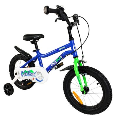 Дитячий велосипед двоколісний з доп. колесами RoyalBaby Chipmunk MK 12 &quot;85-105 см, OFFICIAL UA, блакитний