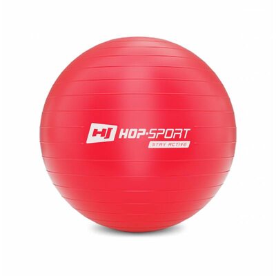 Фітбол (м&#39;яч для фітнесу) Hop-Sport 55cm червоний + насос 2020