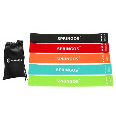 Резинка для фитнеса и спорта (лента-эспандер) Springos Mini Power Band 5 шт 1-25 кг PB0012