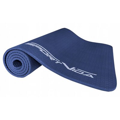 Коврик для фитнеса и йоги текстурированный SportVida NBR 1 см SV-HK0072 Blue