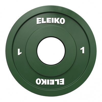 Олимпийский диск для соревнований и тренировок 1 кг цветной Eleiko 124-0010R