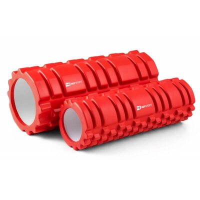 Массажный ролик (валик, роллер) для кросфита и йоги Hop-Sport HS-001YG red