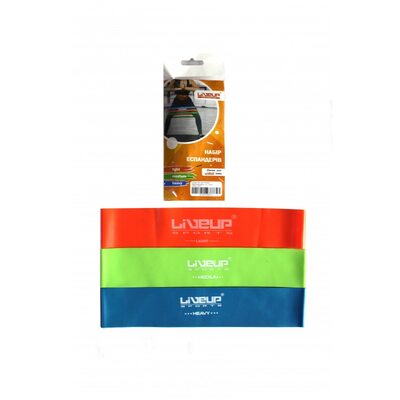 Набор фитнес резинок LiveUp LATEX LOOP LS3650-500L/M/H PROMO