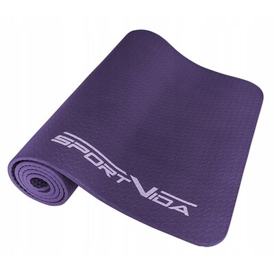 Коврик для фитнеса и йоги текстурированный SportVida NBR 1 см SV-HK0071 Violet