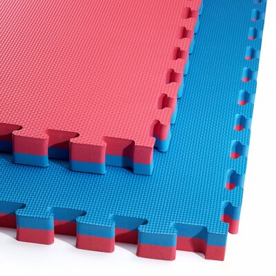 Підлогове покриття для спортзалу мат-пазл (ластівчин хвіст) 4FIZJO Mat Puzzle EVA 100 x 100 x 4 cм 4FJ0169 Blue/Red
