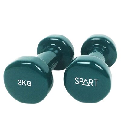 Гантели для фитнеса виниловые 2 х 2 кг SPART DB2113-2 Green