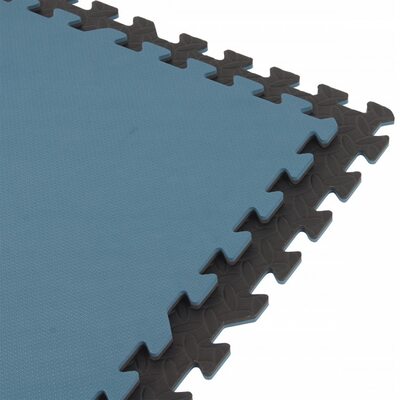 Підлогове покриття для спортзалу SportVida Mat Puzzle Multicolor 12 мм SV-HK0177 Black/Blue