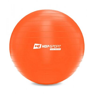 Фитбол (мяч для фитнеса) Hop-Sport 55 см оранжевый + насос 2020
