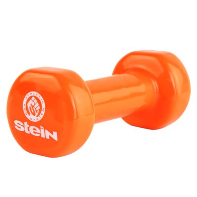 Гантель для фитнеса виниловая Stein 1.5 кг / шт/ оранжевая