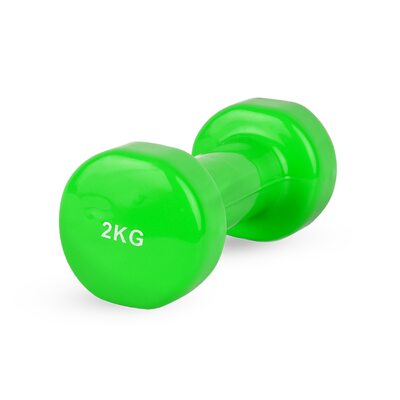 Гантель для фітнесу вінілова Stein 2 кг/шт/ зелена