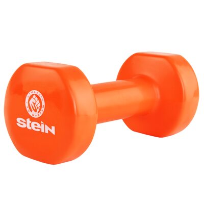 Гантель для фитнеса виниловая Stein 5.0 кг / шт/ оранжевая