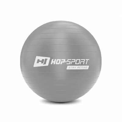 Фітбол (м&#39;яч для фітнесу) Hop-Sport 45 cm сріблястий + насос 2020