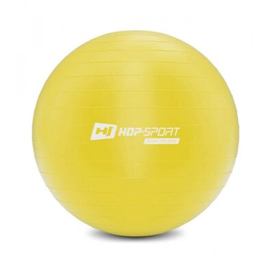 Фитбол (мяч для фитнеса) Hop-Sport 45 см желтый + насос 2020