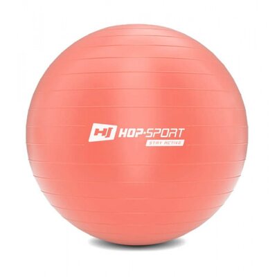 Фітбол (м&#39;яч для фітнесу) Hop-Sport 65 см рожевий + насос 2020