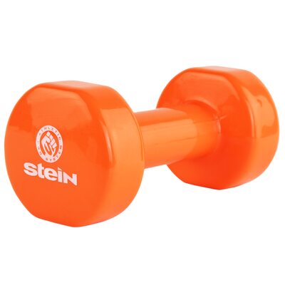 Гантель для фитнеса виниловая Stein 4.0 кг / шт/ оранжевая