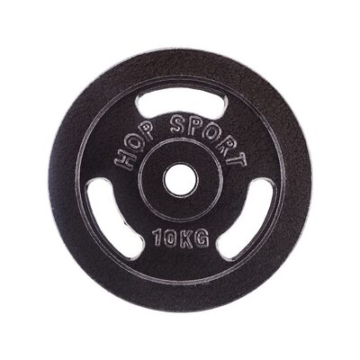 Блин для штанги металлический Hop-Sport 10 кг d - 30 мм