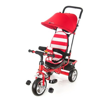 Детский велосипед трехколесный с ручкой KidzMotion Tobi Junior RED || Дитячий велосипед триколісний з ручкою KidzMotion Tobi Junior RED