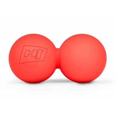 Силиконовый массажный мячик двойной 63 мм HS-S063DMB красный