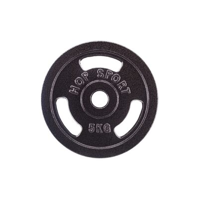 Млинець для штанги металевий Hop-Sport 5 кг d - 30 мм