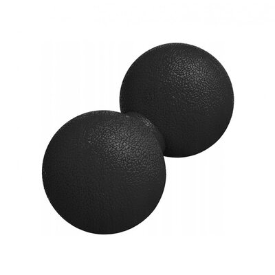 Масажний м'яч подвійний Springos Lacrosse Double Ball 6 x 12 см FA0022 чорний